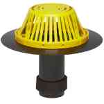Portals Plus 65171 ABS Reroof Drain - 6 in. Alum Dome 65171, Portals Plus, ABS Reroof Drain, 6 inch drain insert, aluminum dome, retrofit roof drain